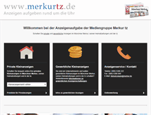 Tablet Screenshot of merkurtz.de